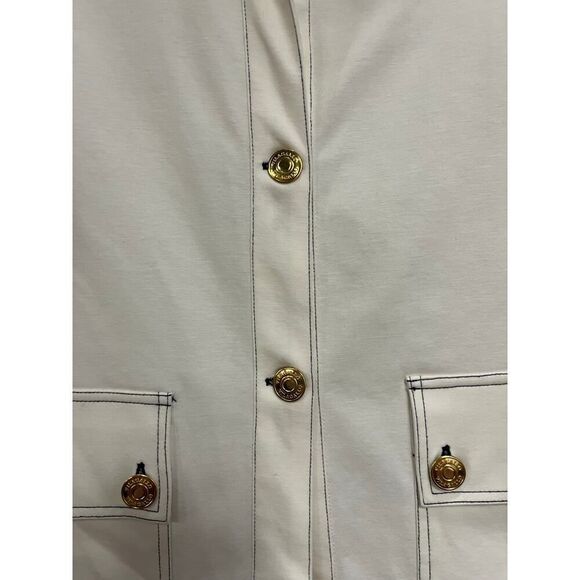 Anthropologie Vilagallo Olivia Sequin Crochet Sleeve Shirt Jacket Size S 38 6 - Picture 5 of 5